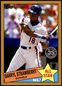Darryl Strawberry 2020 Topps 1985 35th Anniversary All-Stars 5x7 Gold #85AS-30 /