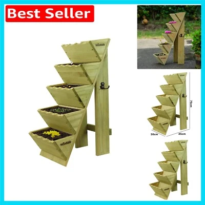 Elegant 5 Tier Vertical Herb & Flower Planter - Organize Your Garden Stylishly - Image 1 of 4