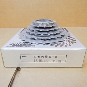 New-Old-Stock Suntour New Winner 6-Speed Freewheel (13x30) w/Silver Finish - Picture 1 of 4