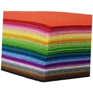 42pcs Felt Fabric Sheet 4"x4" Assorted Color DIY Craft Squares Nonwoven 10*10cm - Picture 1 of 8