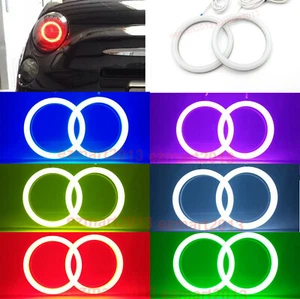 cotton RGB halo ring for Fiat 500 12-15 headlight LED angel eye DRL bluetooth - Picture 1 of 17