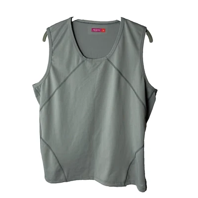 Terry Women’s Cycling Top Plus Size 1X Sleeveless Back Pockets Green Stretch - Image 1 of 4