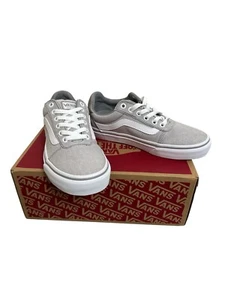 NEW Vans Women's 6 Ward Summer Canvas Grey Skater Shoes Sneakers - Picture 1 of 6
