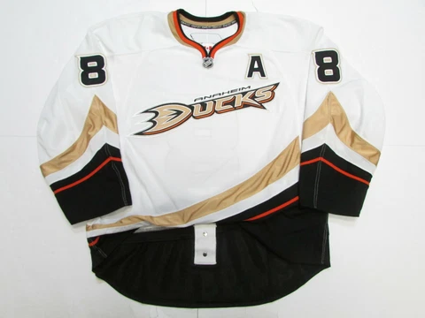 TEEMU SELANNE ANAHEIM DUCKS AUTHENTIC WHITE REEBOK EDGE 2.0 7287 HOCKEY JERSEY Cover