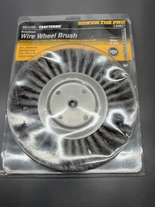 RARE NOS CRAFTSMAN INDUSTRIAL 8" KNOTTED WIRE WHEEL BRUSH 1/2-5/8 ARBOR - USA! - Picture 1 of 4