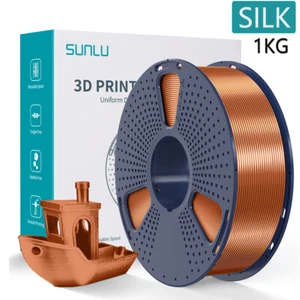 SUNLU PLA+SILK Rotes Kupfer 3D Drucker Filament 1.75mm SILK 1KG Keine Blasen - Photo 1/9