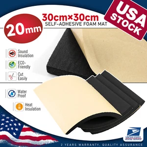 4Sheets 12"x12" Foam Padding Sheet Self Adhesive 20MM Neoprene Insulation Foam - Picture 1 of 18