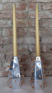 Candle holder - Deccan Plateau - Cast aluminum and copper - by 1178designs - Picture 1 of 5