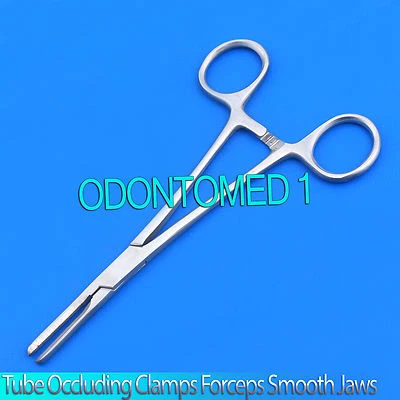 Abrazaderas de cierre de tubo pinzas mandíbulas lisas de 5,5" instrumentos quirúrgicos Foto 1 de 3