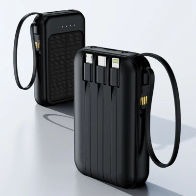 Portable 10000mah Solar Power Bank USB Backup Battery Charger For Mobile Phone - image 1 of 4