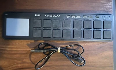 Korg nanoPAD2 Slim-Line USB MIDI Pads - Black (tested) - Image 1 of 4