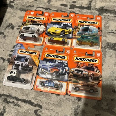 Lot Of 6 Matchbox 1/64 Die Cast Car Lot of 6 Toy Vehicles Cars Trucks Vans - Image 1 of 2