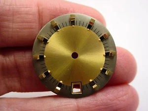 Silver/Gold Borel Mens Watch Dial Cocktail Watch Mystery Dial 26.4mm Vintage - Picture 1 of 1