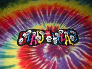 GRATEFUL DEAD DEADHEAD TOUR HEAD SKULL SKELETON PATCH EMBROIDERED SEW ON NEW - Picture 1 of 2