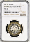 2011 2 Two Pound Celtic Iron Age Technology Ngc Ms66 Uncirculated Great Britain