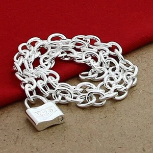 Cadena collares colgantes de plata de ley 925 sofisticación moderna - Imagen 1 de 4