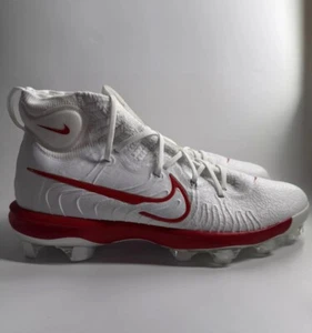 Nike Men's Size 15 Alpha Huarache NXT MCS Baseball Cleats White/Red DJ6519-104 - Picture 1 of 7
