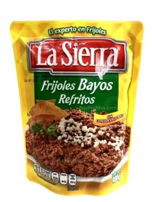 4-Pack La Sierra Frijoles Bayos Ref. 400g/14oz Mexican Refried Bayos Beans - Image 1 of 2