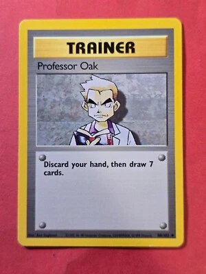 1999 Pokemon Base Unlimited #88 Professor Oak, UC, NF/H, cd1 - Image 1 of 3