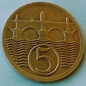 5 Haléřů Haleru, Heller 1923. Czechoslovakia coin, REPUBLIKA ČESKOSLOVENSKÁ 1923 - Picture 1 of 2