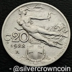 Italy 🇮🇹 20 Centesimi 1922 R. KM#44. Nickel 20 Cents coin. Victory. Savoy Arms - Picture 1 of 7