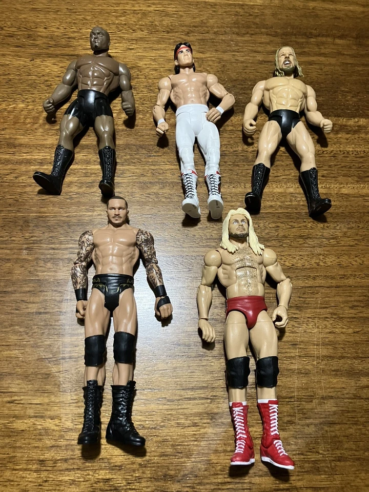Lote de 5 figuras de acción sueltas de lucha libre WWE Mattel Jakks 2005, 2011, 2017 Foto 1 de 4