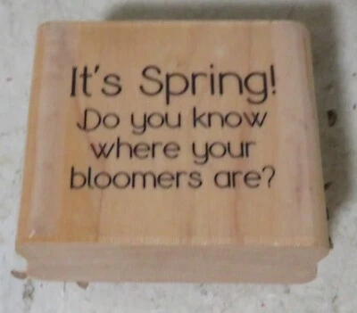 It's Spring Do You Know Where Your Bloomers Are ? Whippersnapper Rubber Stamp - Image 1 of 4