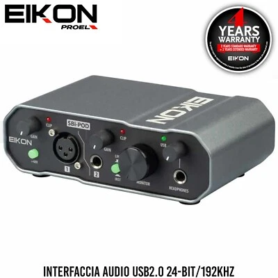 EIKON EKSBIPOD Interfaccia Audio USB2.0 24-bit 2-in 2-out Scheda Audio - Immagine 1 di 4
