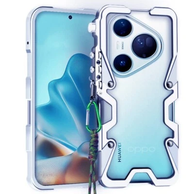 Armor Screw Metal Bumper Case For Huawei P60 P50 P50e Pura 80 Ultra 70 Pro Plus - Image 1 of 4