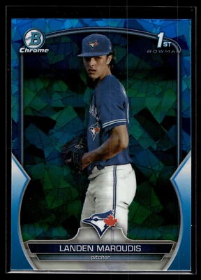Landen Maroudis 2023 Bowman Draft Chrome 1st Sapphire Edition Card #BDC-138 - Image 1 of 2
