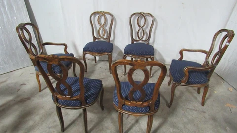 Set Century Dining Room Chairs French Designer Cover