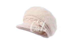 Damen Winter warme Angora Feel Peak Kappe mit weichem und warmem Futter bequeme Mütze - Bild 1 von 17