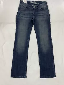 Wrangler Jeans Donna Western Mid Rise Elasticizzato Gamba Dritta, Pietra Scura, 7/8x30L - Foto 1 di 9