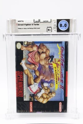 Street Fighter II: Turbo (Nintendo SNES) 1993 - WATA 8.0 Sealed B+ (1st Print) - Image 1 of 2