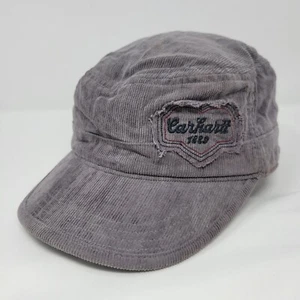 Carhartt Gray Corduroy Military Style Cap With Heart Logo Patch - Picture 1 of 7