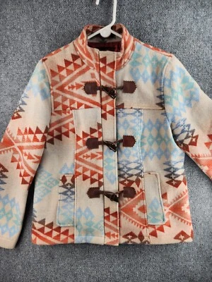 Abrigo Pendleton Chief Joseph Lana Palanca Azteca Nativo Americano Rojo Azul Grande Foto 1 de 4