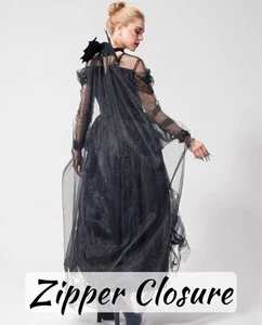 Witch Costume Halloween Magic Tutu Dress Adult Victorian Fancy Dress with Cape - Picture 1 of 3