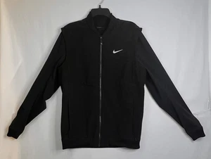 Nike Tiger Woods Hyperadapt Stay Warm Golf Full Zip Jacket Black Men’s Sz Medium - Picture 1 of 13