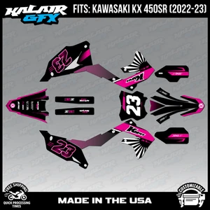Graphics Decal Kit for Kawasaki KX450SR (2022-2023) Fh Series - Magenta - Picture 1 of 4