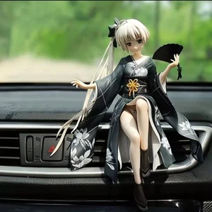 Elegante Anime Dashboard Figur - Schwarz Kimono Girl - Bild 1 von 3