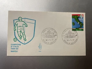 1990 Busta Filatelica FDC Venetia Napoli Campione d'Italia Calcio 1989/1990 - Picture 1 of 2