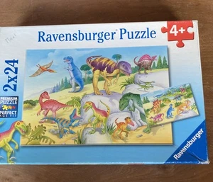 Ravensburger KinderPuzzle 2x24 Teile- Bunte Dinosaurier (komplett) - Bild 1 von 4