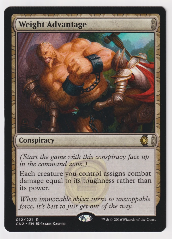 Crimped Weight Advantage MP Conspiracy Take the Crown MTG Factory Error Misprint - Image 1 of 2