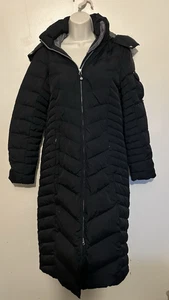 Abrigo Parka Eddie Bauer Abajo Con Capucha Largo Midi Largo Negro Talla S - ver estado - Imagen 1 de 11