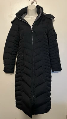 Abrigo Parka LL Bean Down Con Capucha Largo Midi Largo Negro Talla S - ver estado Foto 1 de 4