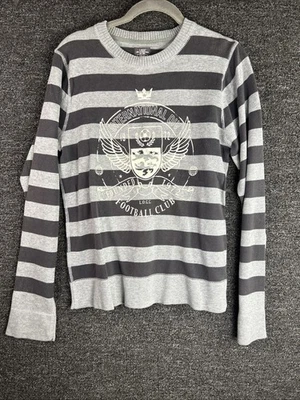 Suéter tejido con cable H&M para hombre cuello en V 100 % algodón talla Eur 170 S, gris/negro Foto 1 de 4