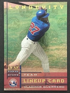 1998-99 Rookies & Stars Vladimir Guerrero Team Lineup Longevity /50 #183 Expos - Picture 1 of 2