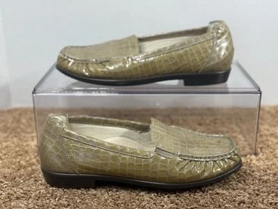 Zapatos mocasines SAS para mujer 6,5 WW WIDE trípode cómodos patrón de cocodrilo caramelo sin cordones Foto 1 de 4