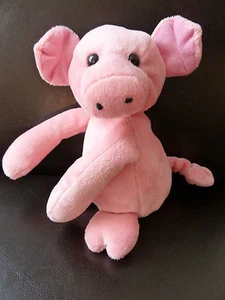 N5. DOUDOU PELUCHE CMP COCHON ROSE NOIR QUEUE ELASTIQUE ETAT NEUF* - Picture 1 of 1