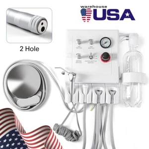 Dental Tragbare Turbineneinheit 3 Wege Spritze Kit Pneumatische Steuerung 2 Löcher - Bild 1 von 17